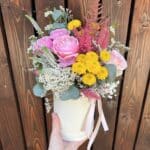 Box plný kvetov - Ružová radosť M