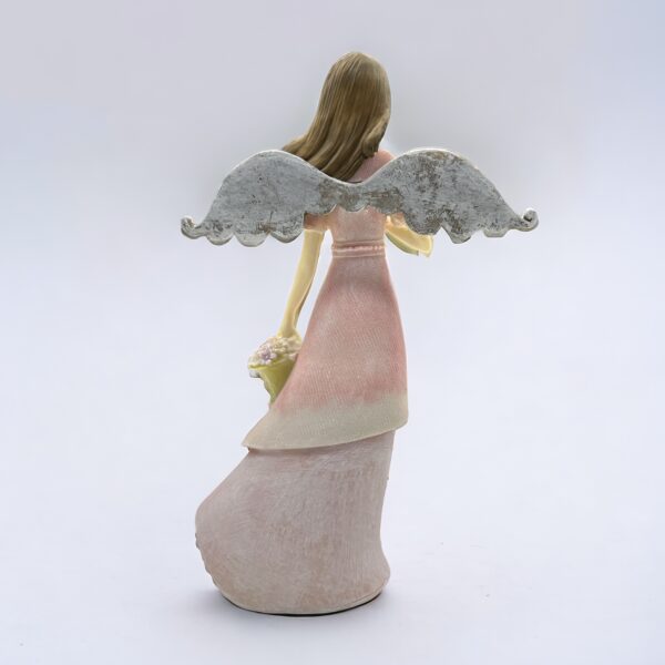 Anjel s košíkom ružový 22,5cm